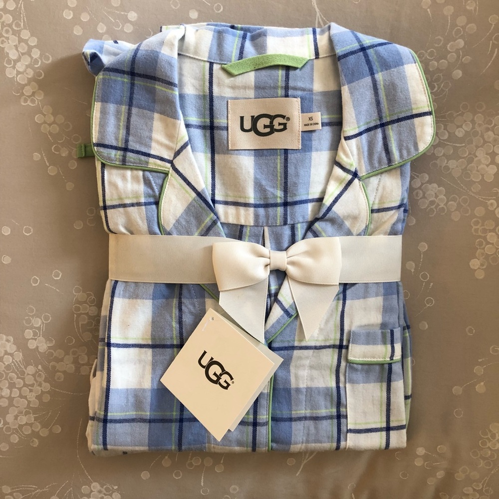 Brand New UGG Raven Plaid Pajama Set XS